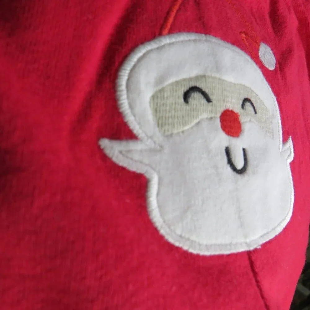 Baby Santa's favorite (2)pc embroidered long sleeve cotton
